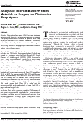 Cover page: Analysis of Internet-Based Written Materials on Surgery for Obstructive Sleep Apnea.