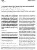 Cover page: Triglyceride induces DNA damage leading to monocyte death by activating caspase-2 and caspase-8.