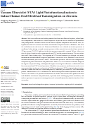 Cover page: Vacuum Ultraviolet (VUV) Light Photofunctionalization to Induce Human Oral Fibroblast Transmigration on Zirconia.