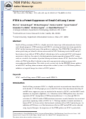 Cover page: PTEN Is a Potent Suppressor of Small Cell Lung Cancer