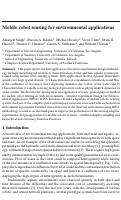 Cover page: Mobile Robot Sensing for Environmental Applications