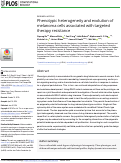 Cover page: Phenotypic heterogeneity and evolution of melanoma cells associated with targeted therapy resistance