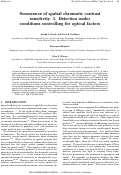 Cover page: Senescence of spatial chromatic contrast sensitivity. I. Detection under conditions controlling for optical factors.