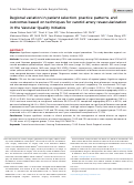 Cover page: Regional variation in patient selection, practice patterns, and outcomes based on techniques for carotid artery revascularization in the Vascular Quality Initiative Presented at the Forty-sixth Annual Meeting of the Midwestern Vascular Surgical Society, Grand Rapids, Mich, September 15, 2022.