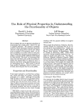 Cover page: The Role of Physical Properties in Understanding the Functionality of Objects