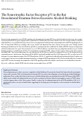 Cover page: The Neurotrophic Factor Receptor p75 in the Rat Dorsolateral Striatum Drives Excessive Alcohol Drinking