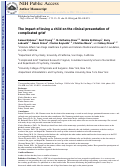 Cover page: The impact of losing a child on the clinical presentation of complicated grief