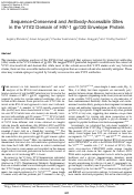 Cover page: Sequence-Conserved and Antibody-Accessible Sites in the V1V2 Domain of HIV-1 gp120 Envelope Protein