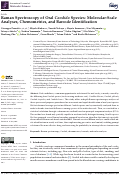 Cover page: Raman Spectroscopy of Oral Candida Species: Molecular-Scale Analyses, Chemometrics, and Barcode Identification