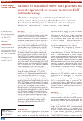 Cover page: Variations in institutional review board processes and consent requirements for trauma research: an EAST multicenter survey