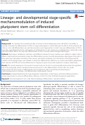 Cover page: Lineage- and developmental stage-specific mechanomodulation of induced pluripotent stem cell differentiation