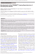 Cover page: Development of the PROMIS coping expectancies of smoking item banks.