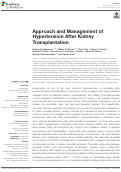 Cover page: Approach and Management of Hypertension After Kidney Transplantation