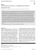 Cover page: Transcriptomic predictors of inflammation-induced depressed mood.