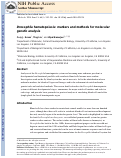 Cover page: Drosophila hematopoiesis: Markers and methods for molecular genetic analysis