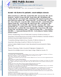 Cover page: Genetic risk factors for pediatric-onset multiple sclerosis