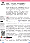 Cover page: Impact of early disease factors on metabolic syndrome in systemic lupus erythematosus: data from an international inception cohort