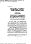 Cover page: Strategic Risk and Corporate Performance: An Analysis of Alternative Risk Measures