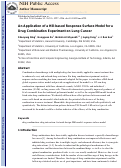 Cover page: An application of a Hill‐based response surface model for a drug combination experiment on lung cancer