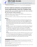 Cover page: Electronic health record machine learning model predicts trauma inpatient mortality in real time: A validation study