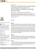 Cover page: Evidence for the effectiveness of police-based pre-booking diversion programs in decriminalizing mental illness: A systematic literature review