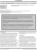 Cover page: Fungal Endophthalmitis on Ocular Ultrasound: A Case Report