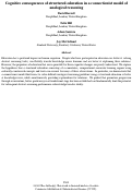 Cover page: Cognitive consequences of structured education in a connectionist model ofanalogical reasoning