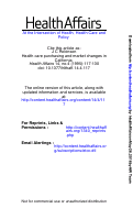 Cover page: Health care purchasing and market changes in California