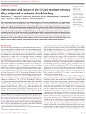 Cover page: Deformation and failure of the CrCoNi medium-entropy alloy subjected to extreme shock loading