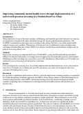 Cover page: Improving community mental health access through implementation of a universal depression screening in a Student-Run Free Clinic