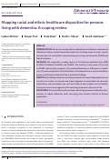 Cover page: Mapping racial and ethnic healthcare disparities for persons living with dementia: A scoping review.