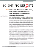 Cover page: Populus trichocarpa encodes small, effector-like secreted proteins that are highly induced during mutualistic symbiosis