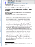 Cover page: Gender‐Specific Differences in the Skeletal Response to Continuous PTH in Mice Lacking the IGF1 Receptor in Mature Osteoblasts