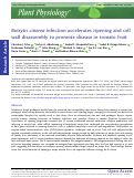 Cover page: Botrytis cinerea infection accelerates ripening and cell wall disassembly to promote disease in tomato fruit