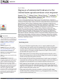 Cover page: Stigma as a fundamental hindrance to the United States opioid overdose crisis response