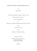 Cover page: Rapid ASIC Design for Digital Signal Processors