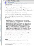 Cover page: Frailty Is Associated With Increased Rates of Acute Cellular Rejection Within 3 Months After Liver Transplantation