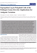 Cover page: Segregation Lag in Polyploid Cells of the Pathogen Genus <i>Borrelia</i>: Implications for Antigenic Variation .