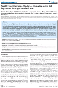 Cover page: Parathyroid Hormone Mediates Hematopoietic Cell Expansion through Interleukin-6