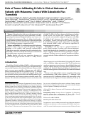 Cover page: Role of Tumor-Infiltrating B Cells in Clinical Outcome of Patients with Melanoma Treated With Dabrafenib Plus TrametinibTumor B-Cell Role in Outcome With Dabrafenib + Trametinib