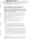 Cover page: Telomere length and genetic variant associations with interstitial lung disease progression and survival