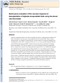 Cover page: Noninvasive evaluation of the vascular response to transplantation of&nbsp;alginate encapsulated islets using the dorsal skin-fold model