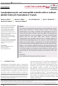 Cover page: Lymphoplasmacytic and eosinophilic enteritis with or without globule leukocyte hyperplasia in 4 goats