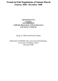 Cover page: Trends in fish populations of Suisun Marsh January 2008 - December 2008.
