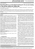 Cover page: NanoStringNorm: an extensible R package for the pre-processing of NanoString mRNA and miRNA data