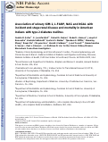 Cover page: Association of urinary KIM-1, L-FABP, NAG and NGAL with incident end-stage renal disease and mortality in American Indians with type 2 diabetes mellitus