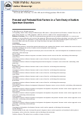 Cover page: Prenatal and perinatal risk factors in a twin study of autism spectrum disorders