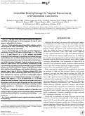 Cover page: Interstitial Brachytherapy for Vaginal Recurrences of Endometrial Carcinoma