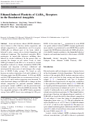 Cover page: Ethanol-Induced Plasticity of GABAA Receptors in the Basolateral Amygdala