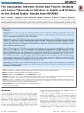 Cover page: The Association between Active and Passive Smoking and Latent Tuberculosis Infection in Adults and Children in the United States: Results from NHANES